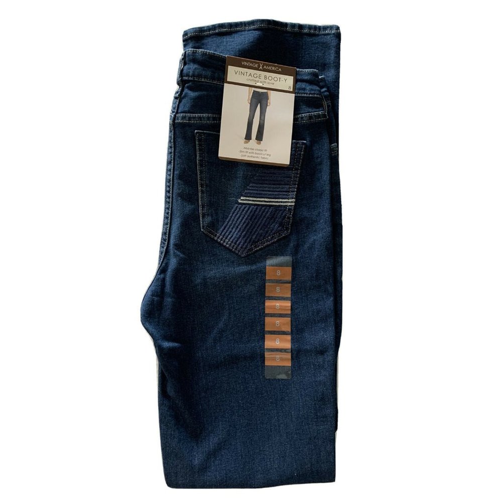 American Vintage Women’s 8 Jeans Bootcut Blue New - Picture 7 of 7
